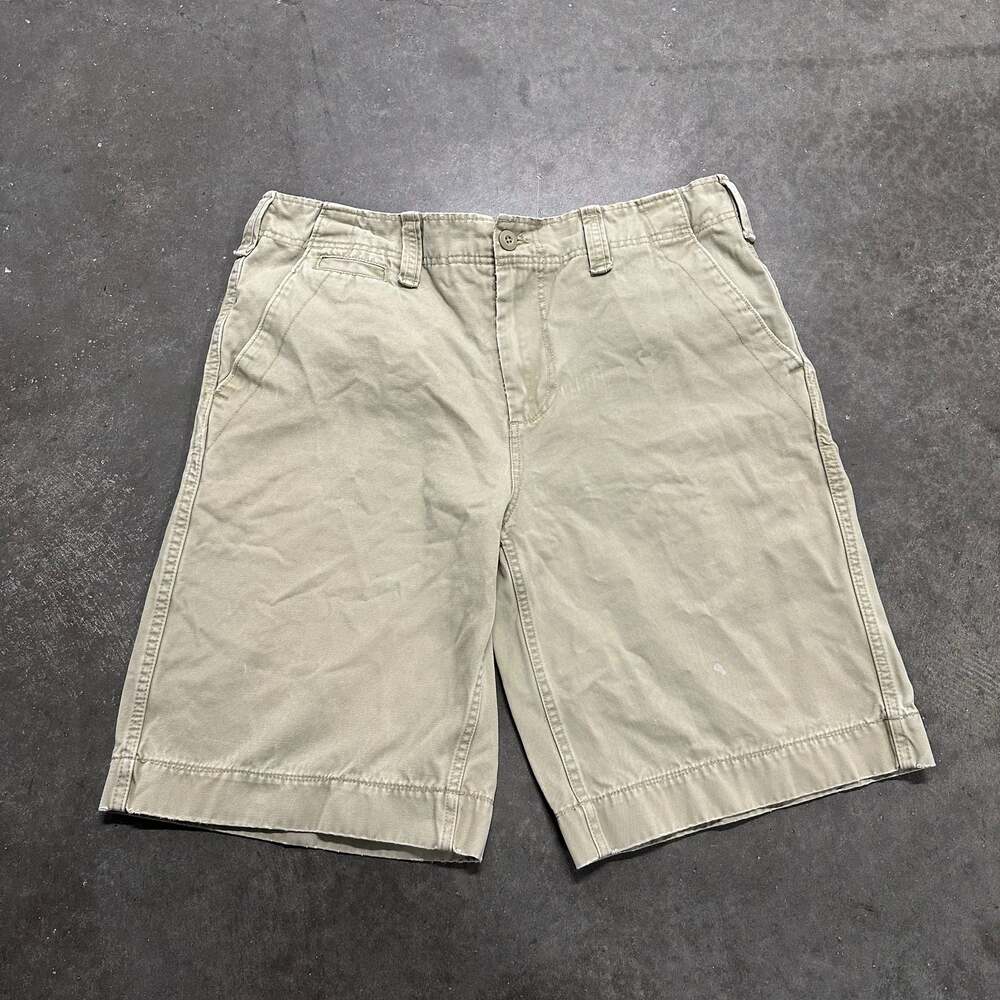 No Boundaries Vintage Twill Men's Sand Khaki Cotton Cargo Shorts Size 38